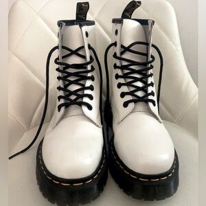 White Dr. Martens 8-hole
